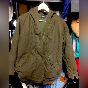 The Kooples medium parka Insulated coat olive military